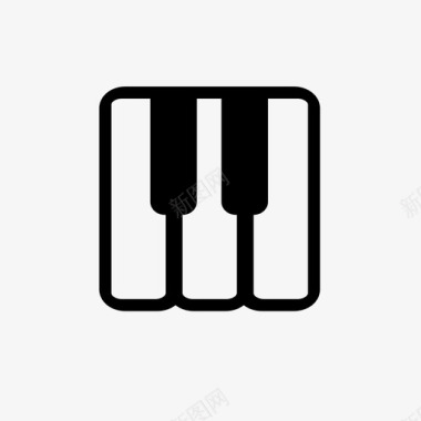 钢琴音乐键盘钢琴钢琴键图标图标