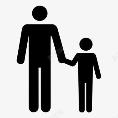 男人和男孩家庭父亲和孩子图标图标