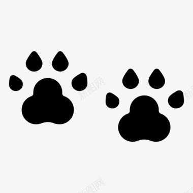 脚印动物狗图标图标