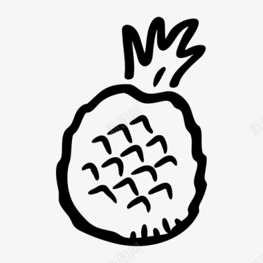菠萝特写菠萝食品水果图标图标