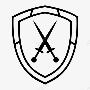 防御武器盾牌十字防御图标图标