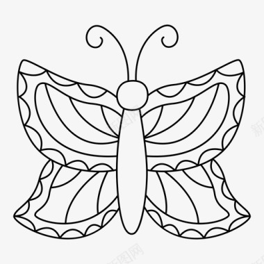 大自然蝴蝶动物昆虫图标图标