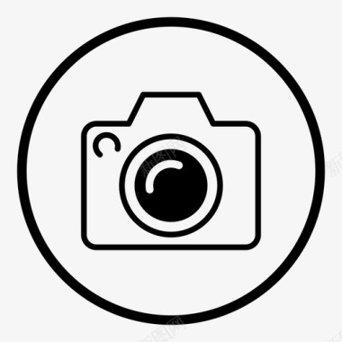无毒标志相机相机镜头数码相机图标图标