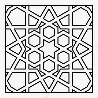 马赛克瓷砖图片图案阿拉伯瓷砖图标图标
