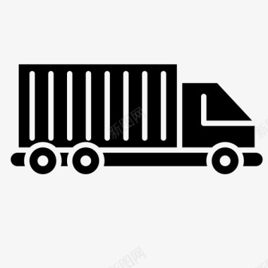 送货车集装箱卡车运输图标图标