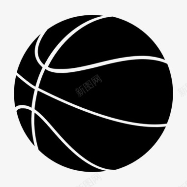 篮球标志篮球场地运动图标图标