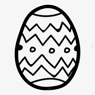 彩绘鸡蛋鸡蛋巧克力复活节图标图标