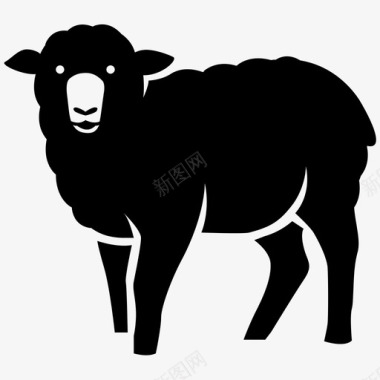 绵羊农业农场图标图标