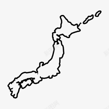 日本娃娃矢量日本地图亚洲国家图标图标