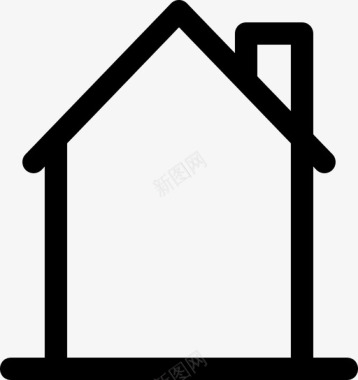 房子建筑物烟囱图标图标