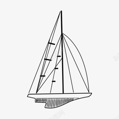 帆船帆船海洋船图标图标