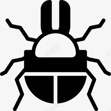粪甲虫虫自然图标图标