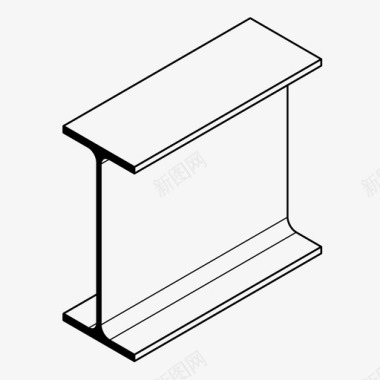 金属印章钢梁建筑金属型材图标图标