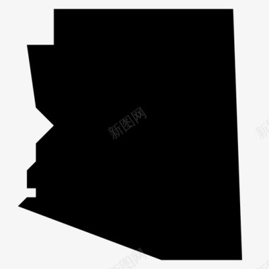 亚利桑那州地图各州美国图标图标