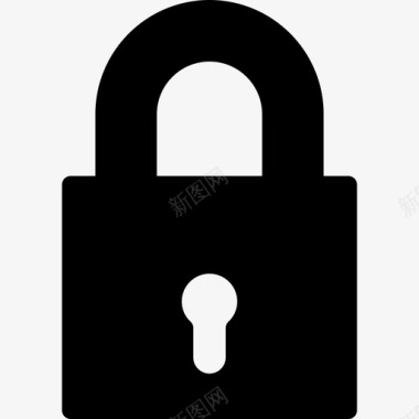 锁方锁定填充挂锁安全管理用户界面图标图标
