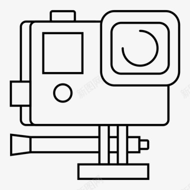 gopro的动作摄像机动作摄像机运动图标图标
