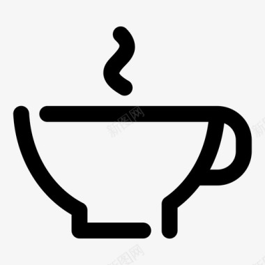 咖啡杯热咖啡办公室间隙大图标图标
