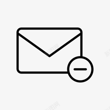 电子邮件删除关闭电子邮件信封图标图标
