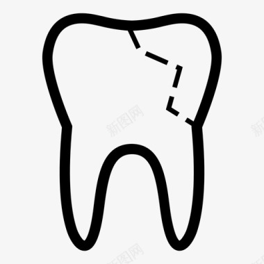 牙胶断牙牙医图标图标