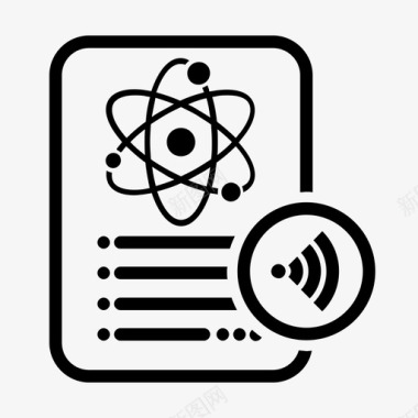 广播标志设计科学文献广播笔记论文图标图标