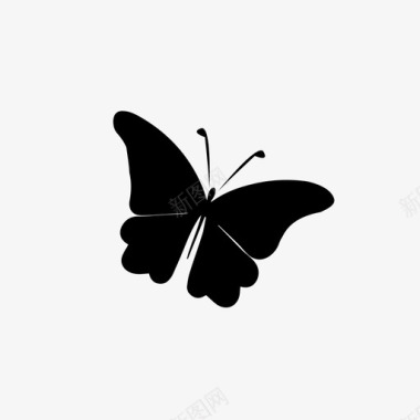 蝴蝶昆虫丝绸图标图标