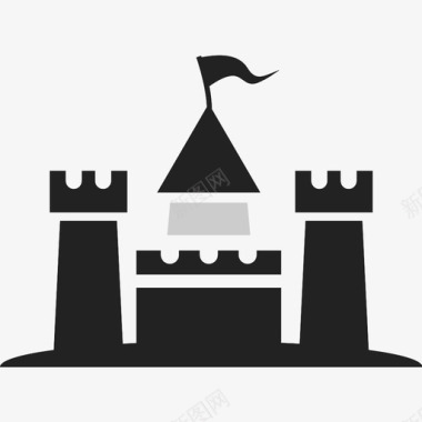 城堡中世纪沙堡图标图标