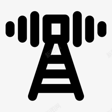 无线电信号高无线电塔塔信号图标图标