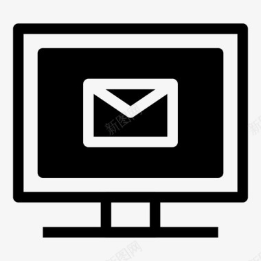 监视电子邮件信封监视标志符号图标图标