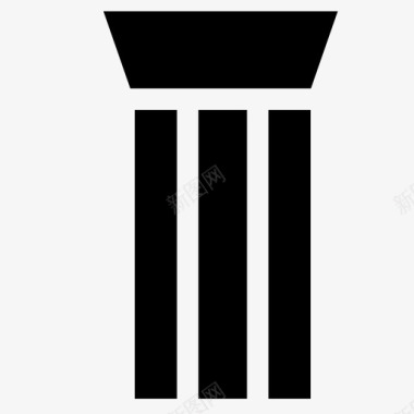 柱子建筑希腊语图标图标