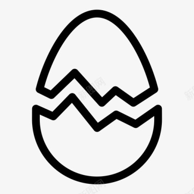 碎鸡蛋复活节复活节彩蛋图标图标