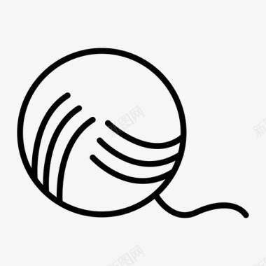 球纱线球毛线球线绳图标图标