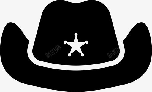 白衣警察帽子牛仔帽警察帽图标图标