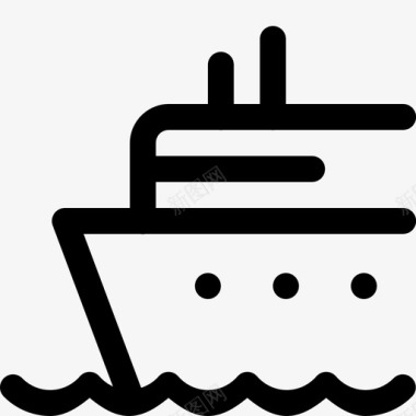小船海洋游船图标图标