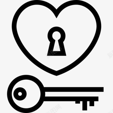 爱心锁键爱心锁图标图标
