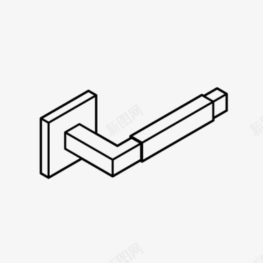 把手矢量图门把手关门回家图标图标