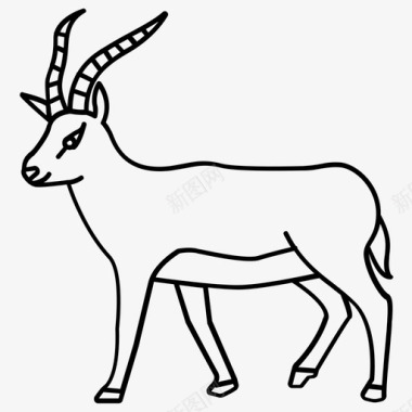 羚羊非洲黑羚图标图标