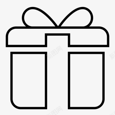 礼品电子商务礼品包装图标图标