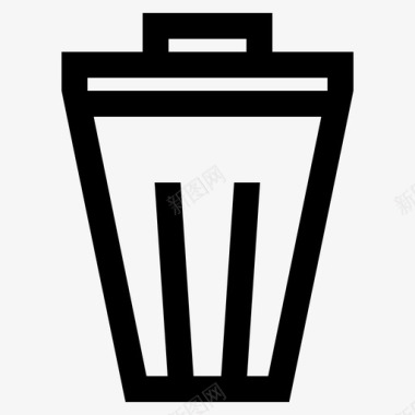 垃圾桶删除美味网页元素10薄圆形图标图标