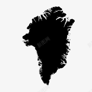 格陵兰地图丹麦岛图标图标