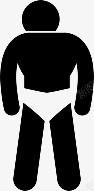 健美男背部臀部强壮图标图标