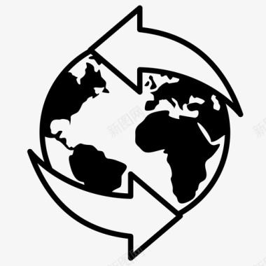 国际商业地球图标图标