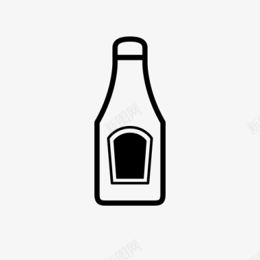 酱汁瓶调味品玻璃瓶图标图标