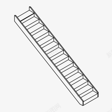 台阶上psd素材楼梯上升施工图标图标