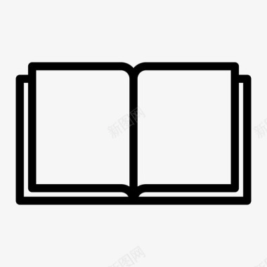书空白页打开的书图标图标