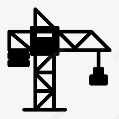 起重机施工吊装图标图标