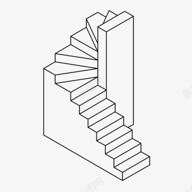 楼梯的标志楼梯上升施工图标图标