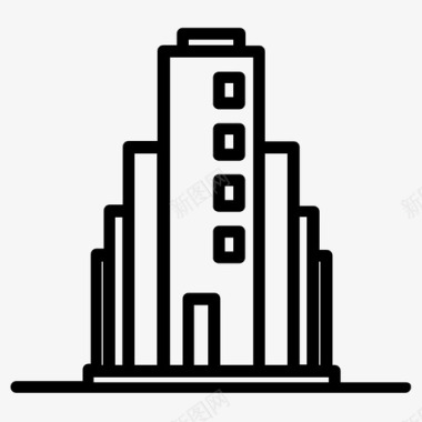 建筑物城市房屋图标图标