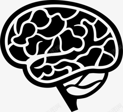 大脑头部神经学图标图标