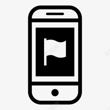 智能手机标志智能手机黑色图标图标