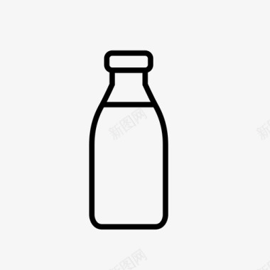 玻璃瓶瓶子牛奶图标图标